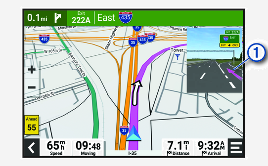Active lane guidance feature with a callout