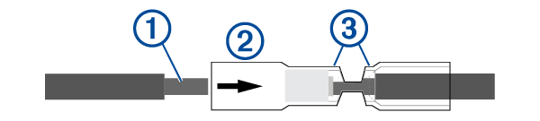 Heat shrink crimp connector assembly with callouts